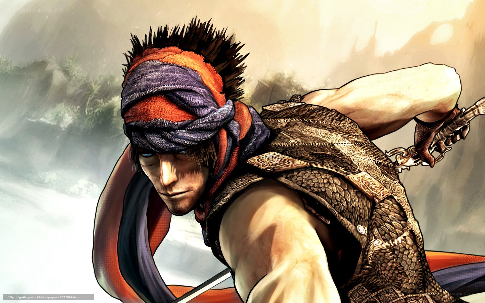warrior with sword and bandana