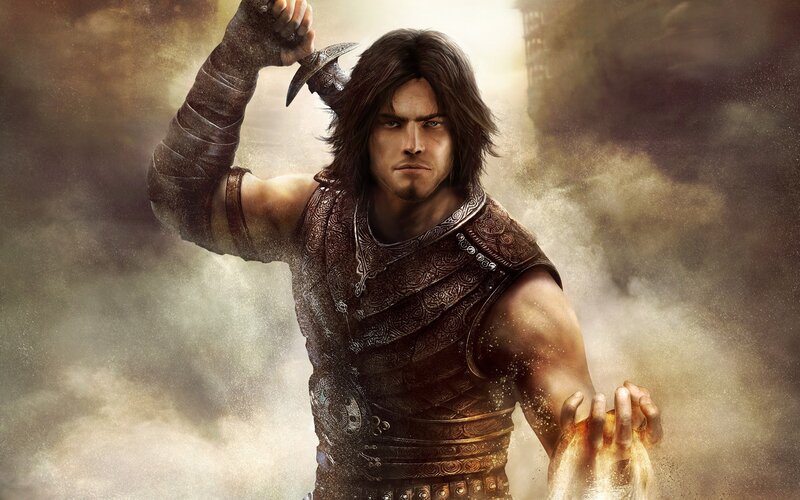 warrior with sword and fire