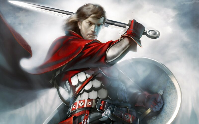 warrior with sword and shield