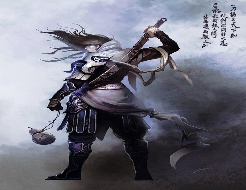 Warrior with Sword — Gray