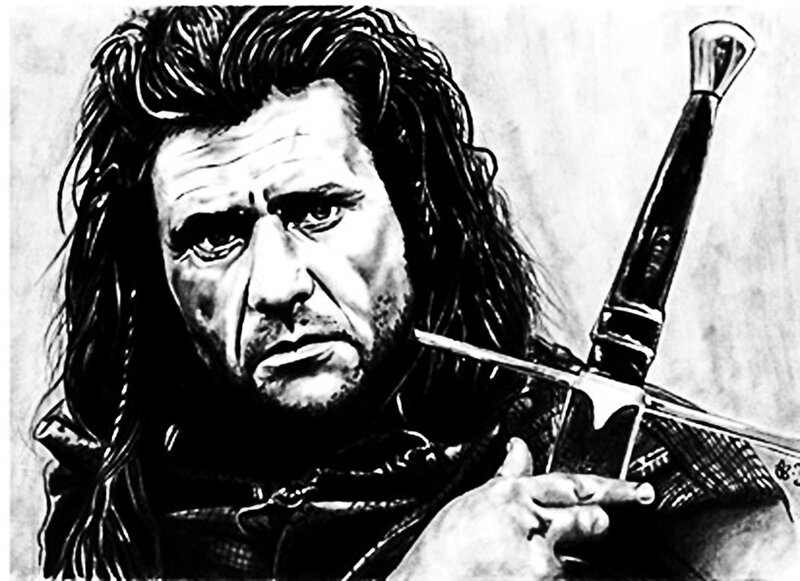 Warrior with sword portrait