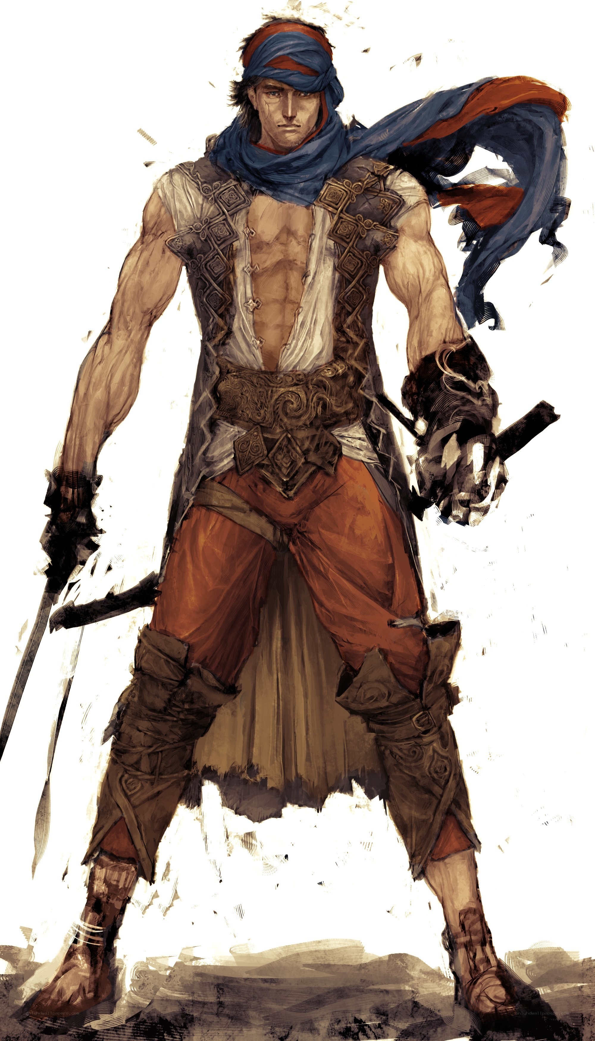 warrior with swords