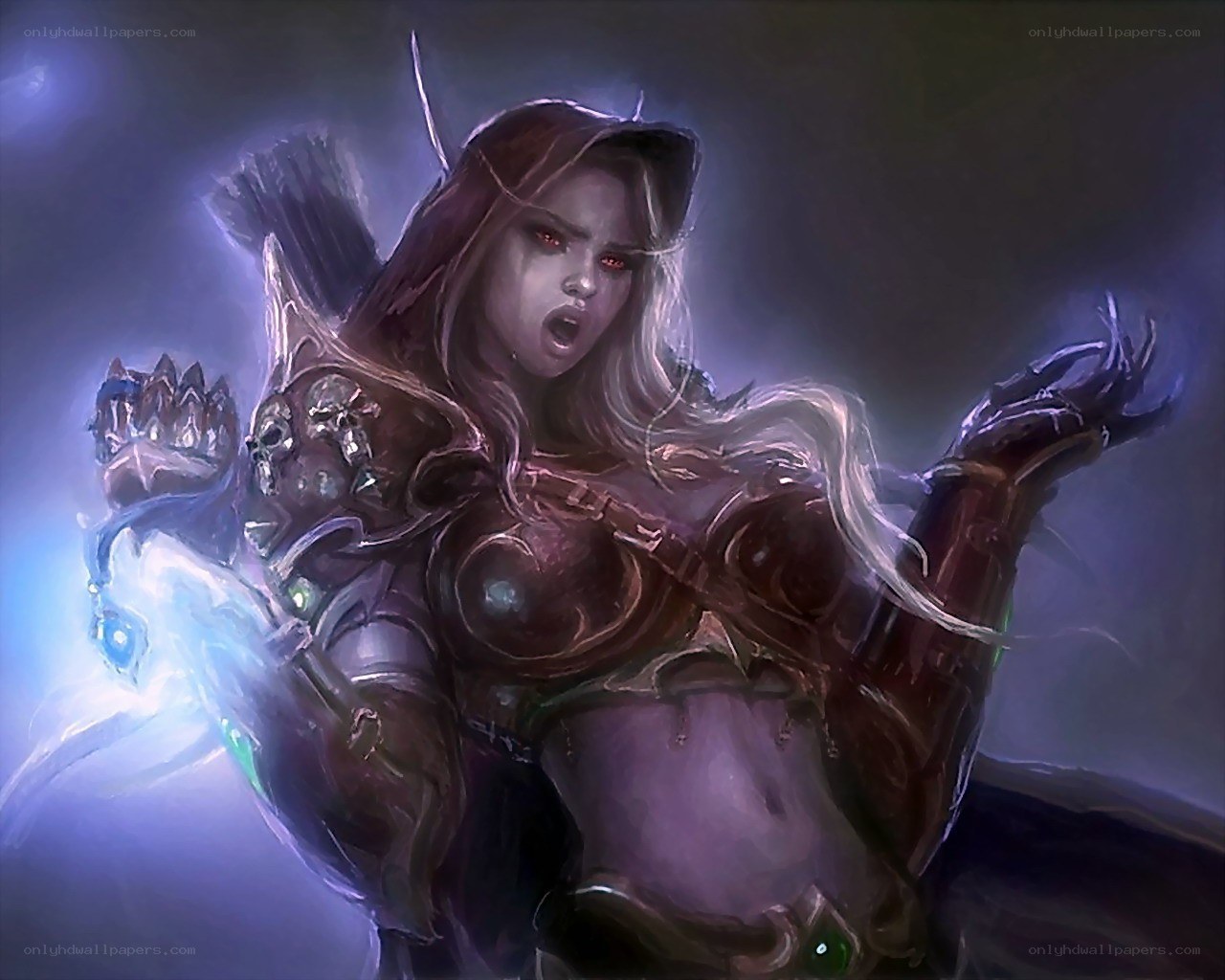 Warrior woman casting spell