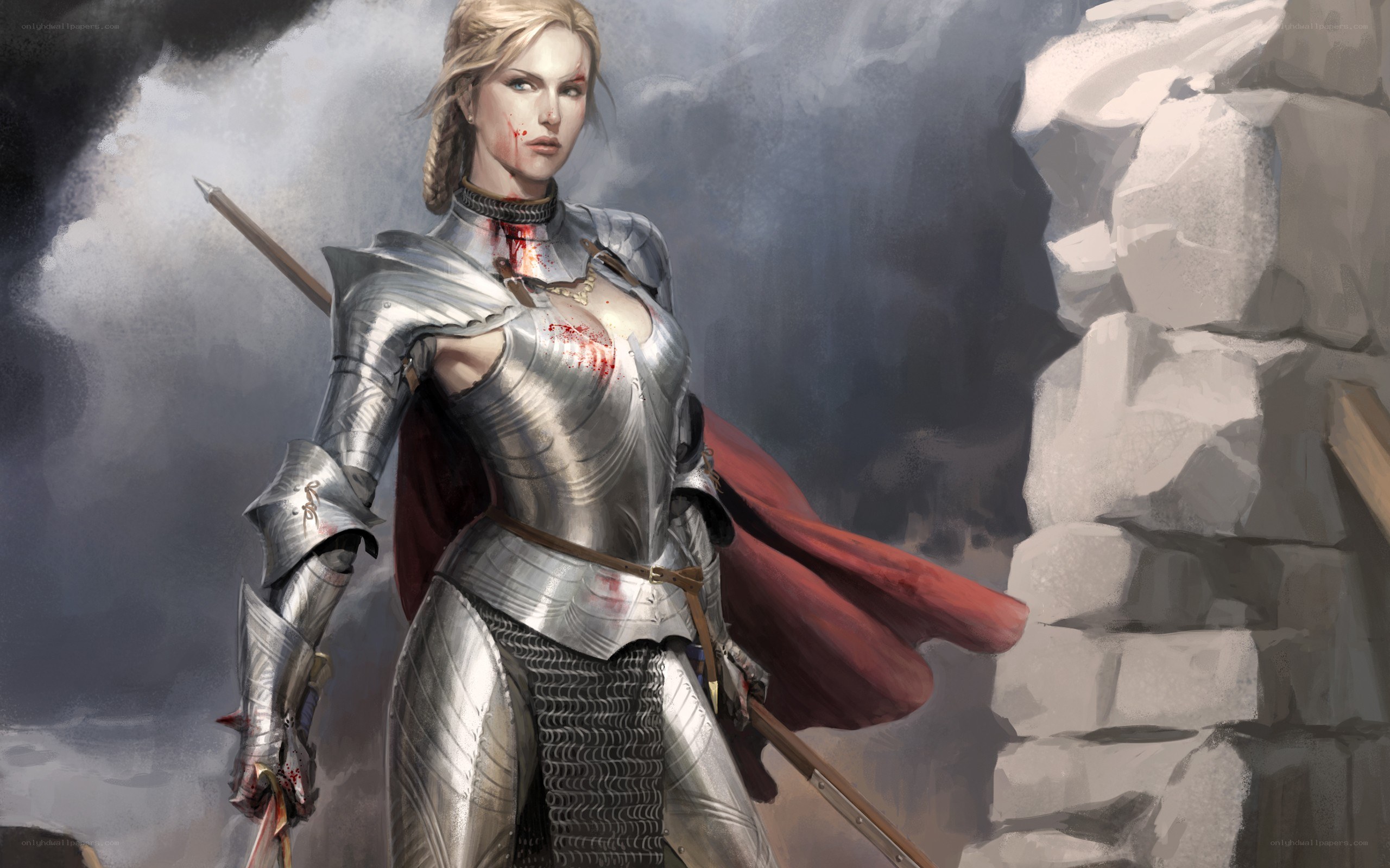 Warrior woman in armor