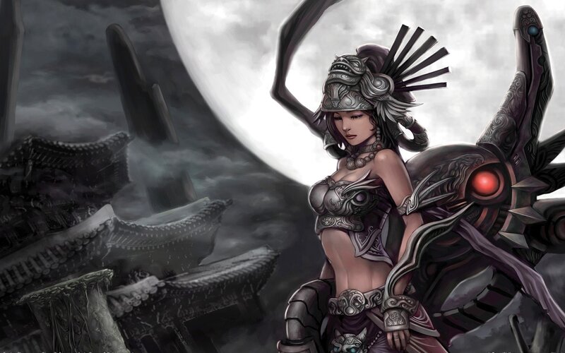 warrior woman in armor