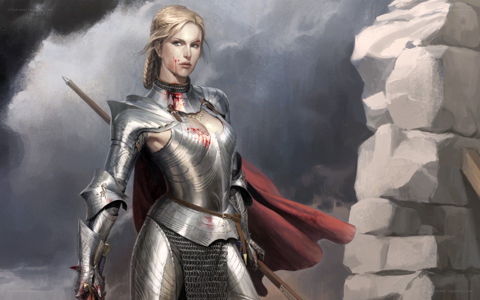 Warrior woman in armor