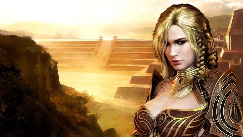 warrior woman in golden armor