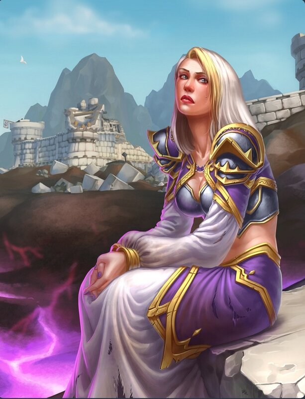 Warrior woman in purple armor