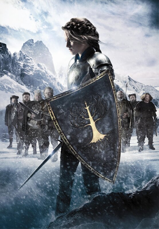 warrior woman in snowy mountains