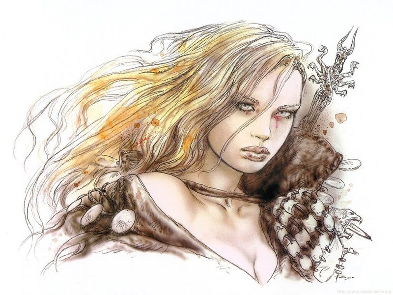 warrior woman with bloodied face