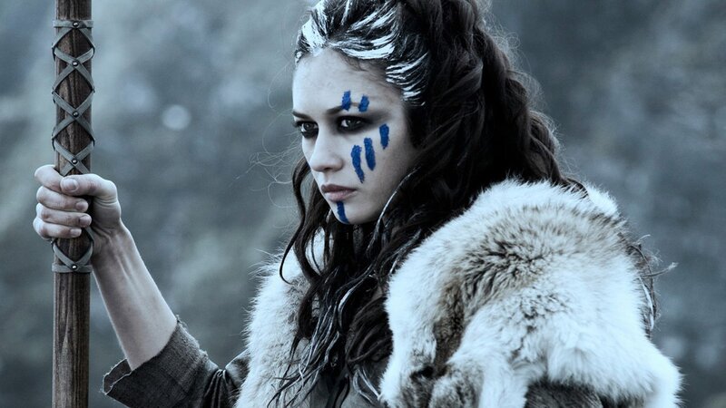 warrior woman with blue face paint
