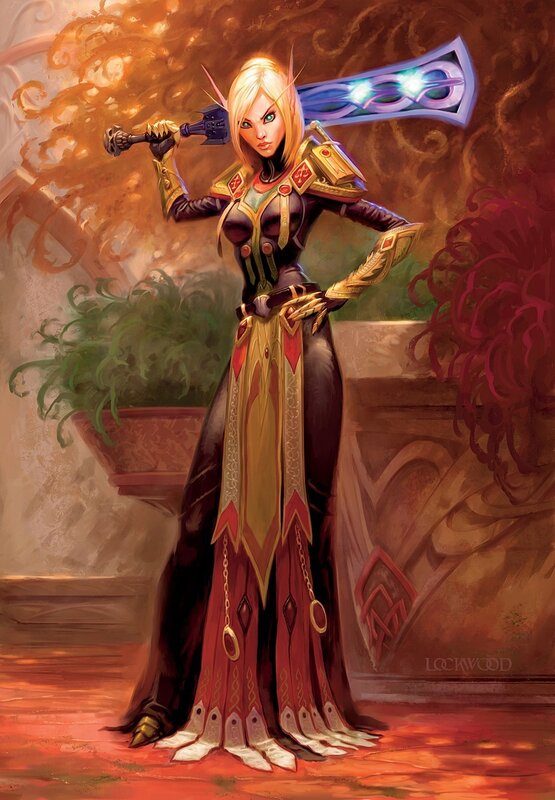 Warrior woman with glowing axe