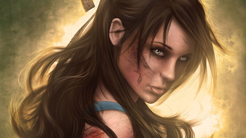 warrior woman with injuries