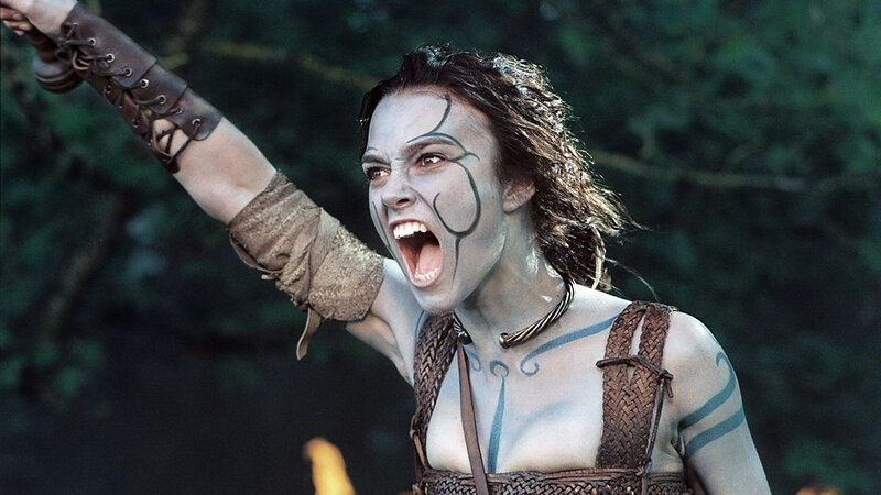 warrior woman with painted face