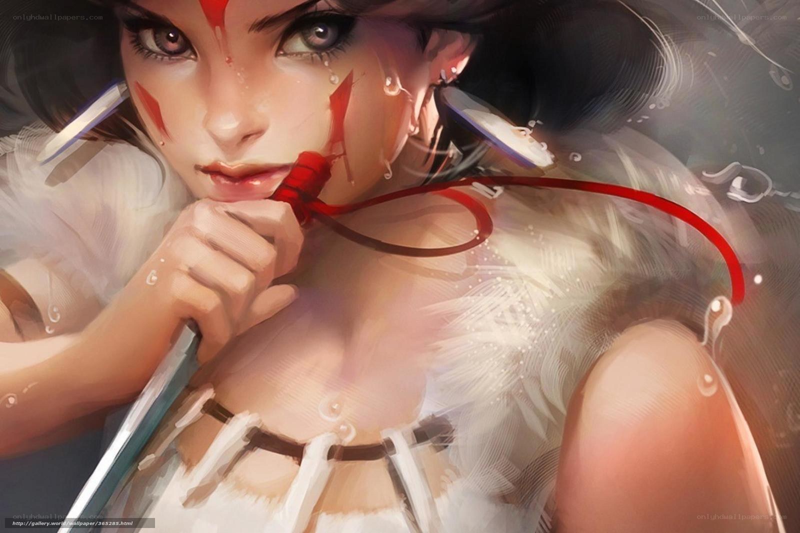 warrior woman with red markings