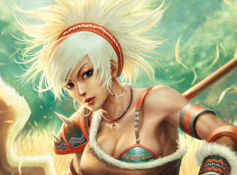 warrior woman with spear