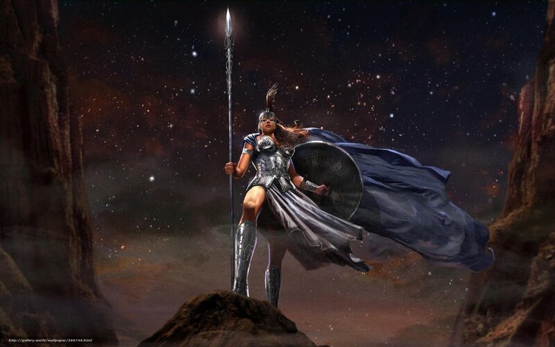 Warrior woman with spear