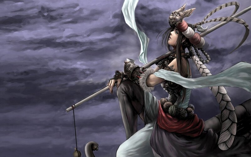 warrior woman with staff