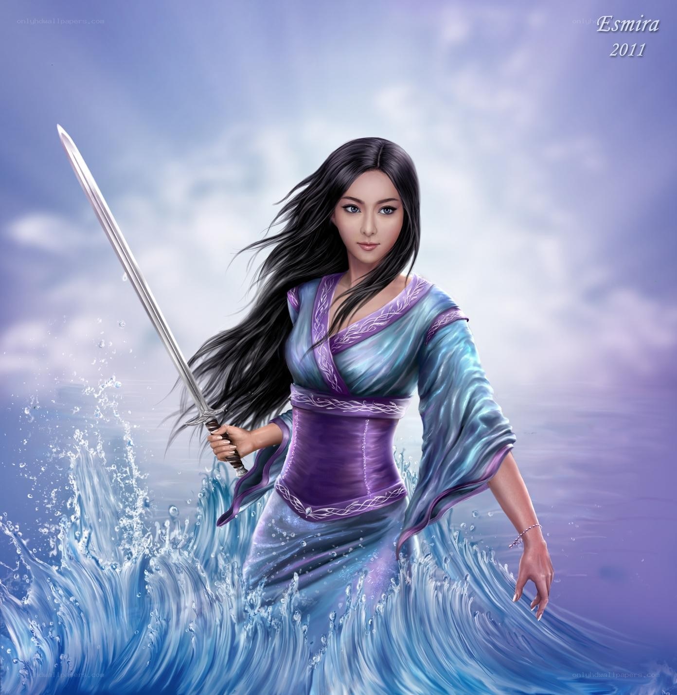 warrior woman with sword