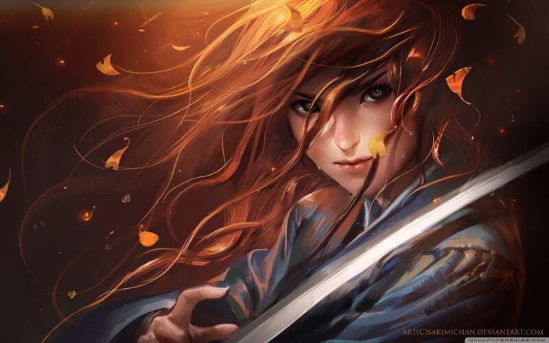 warrior woman with sword