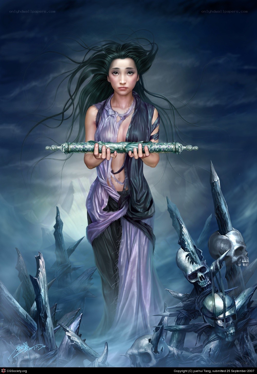 Warrior woman with sword