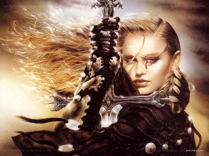 Warrior woman with sword