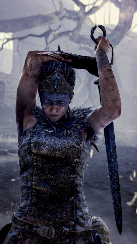 Warrior Woman with Sword — Gray