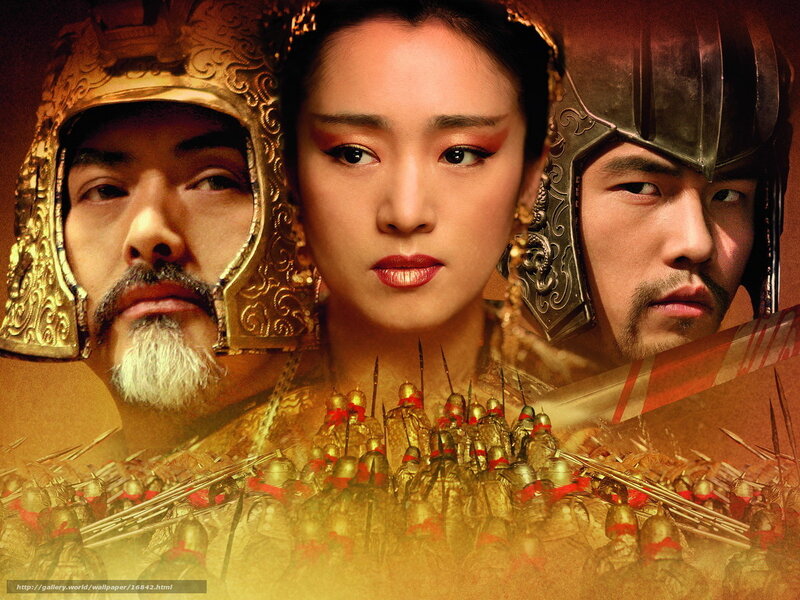 Warriors and a woman in armor
