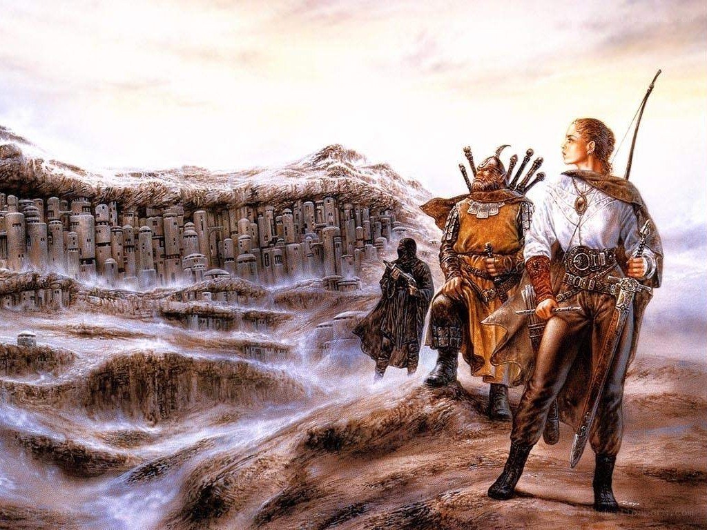Warriors approach a city
