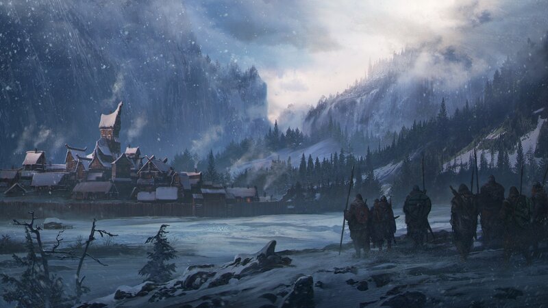 Warriors Approaching Village