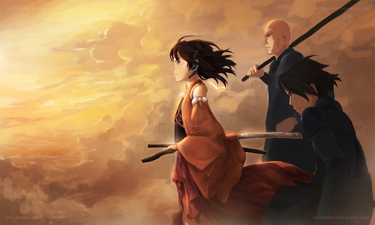 warriors at sunset
