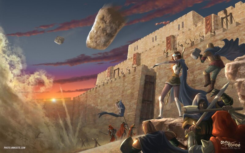 Warriors Defending a Castle