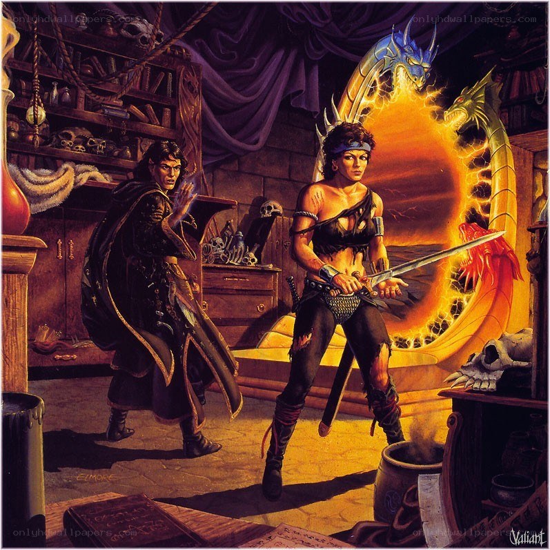 Warriors face a dragon portal