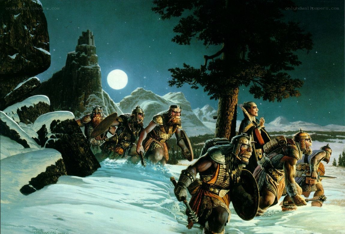 Warriors in a snowy landscape