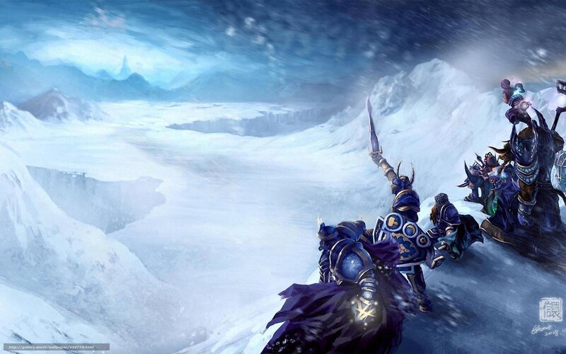 Warriors in a snowy landscape