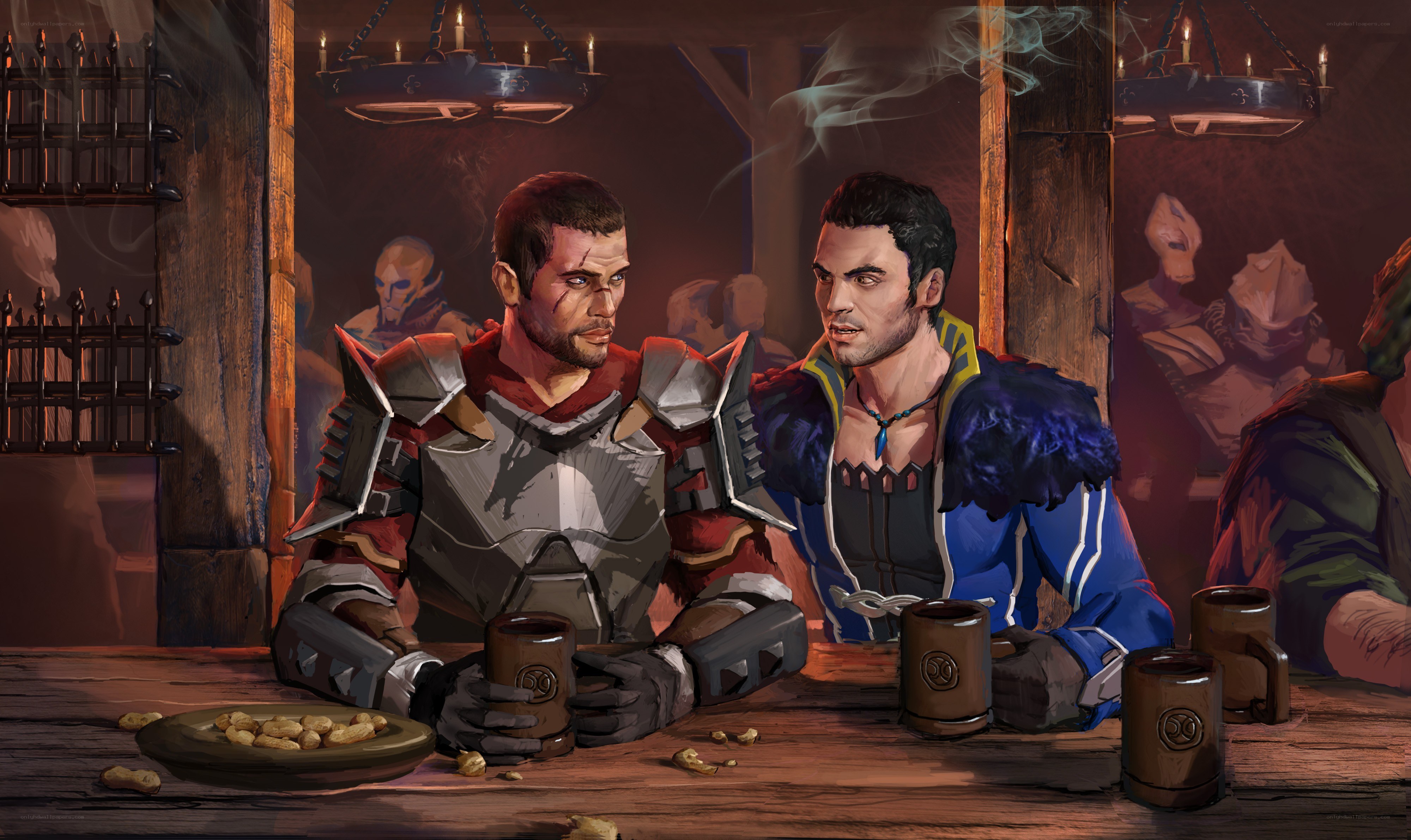 Warriors in a tavern