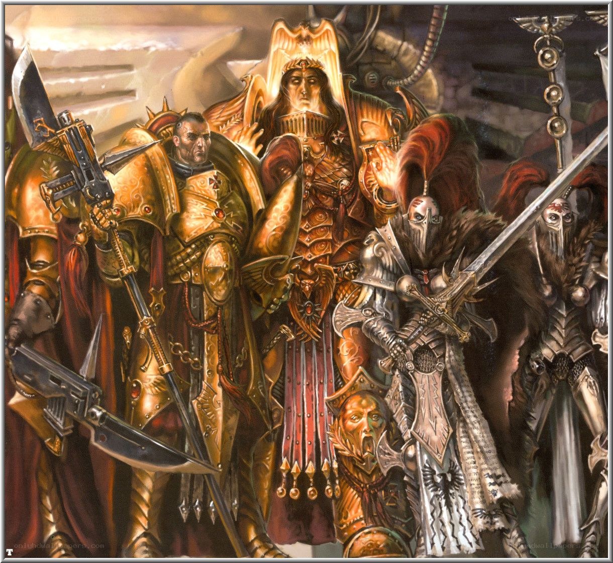 Warriors in ornate armor