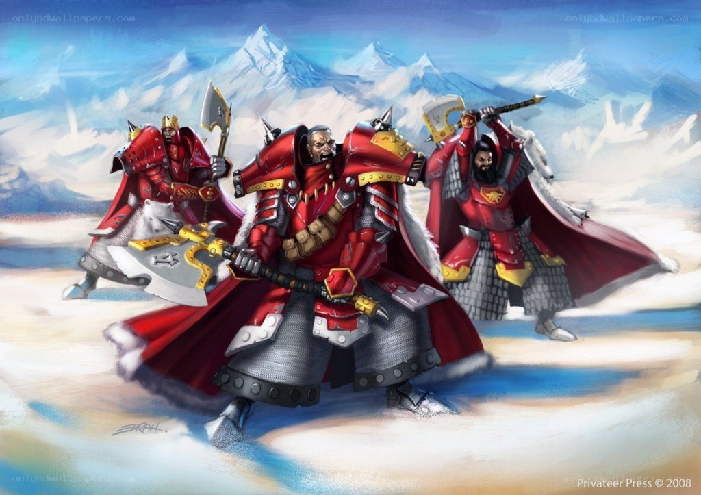 Warriors in red armor