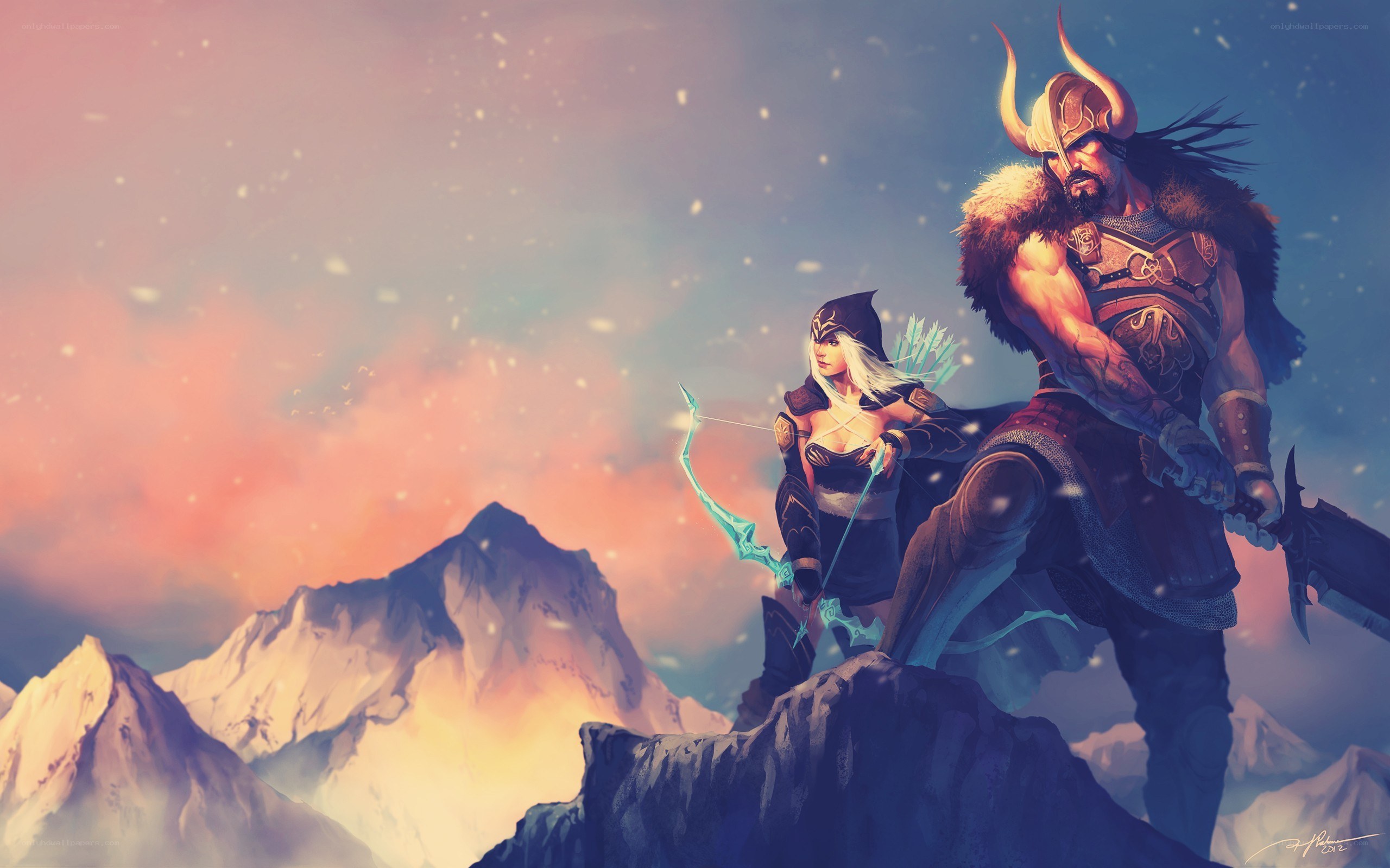 Warriors on a snowy peak