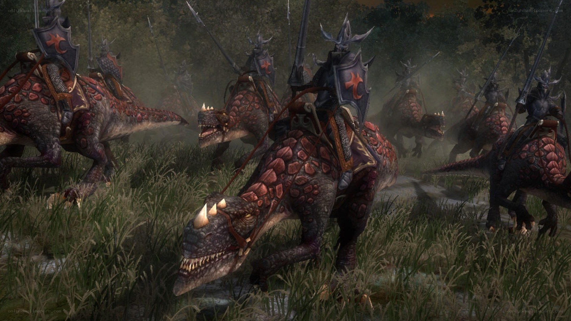 Warriors on dinosaur mounts