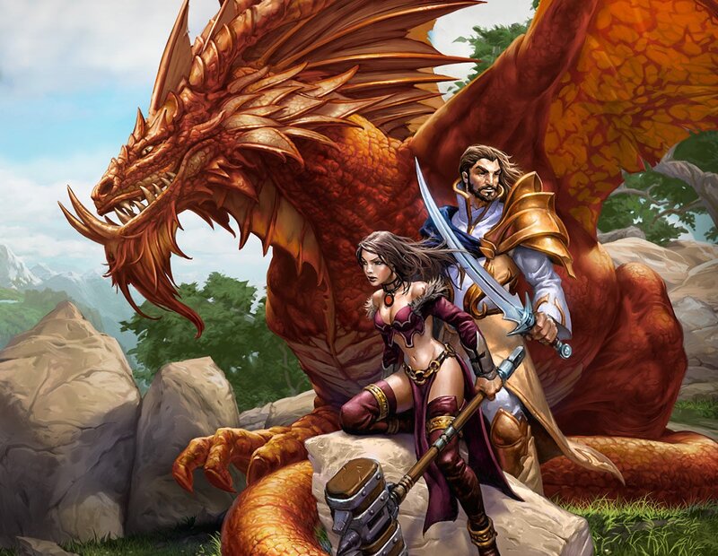 Warriors with a red dragon