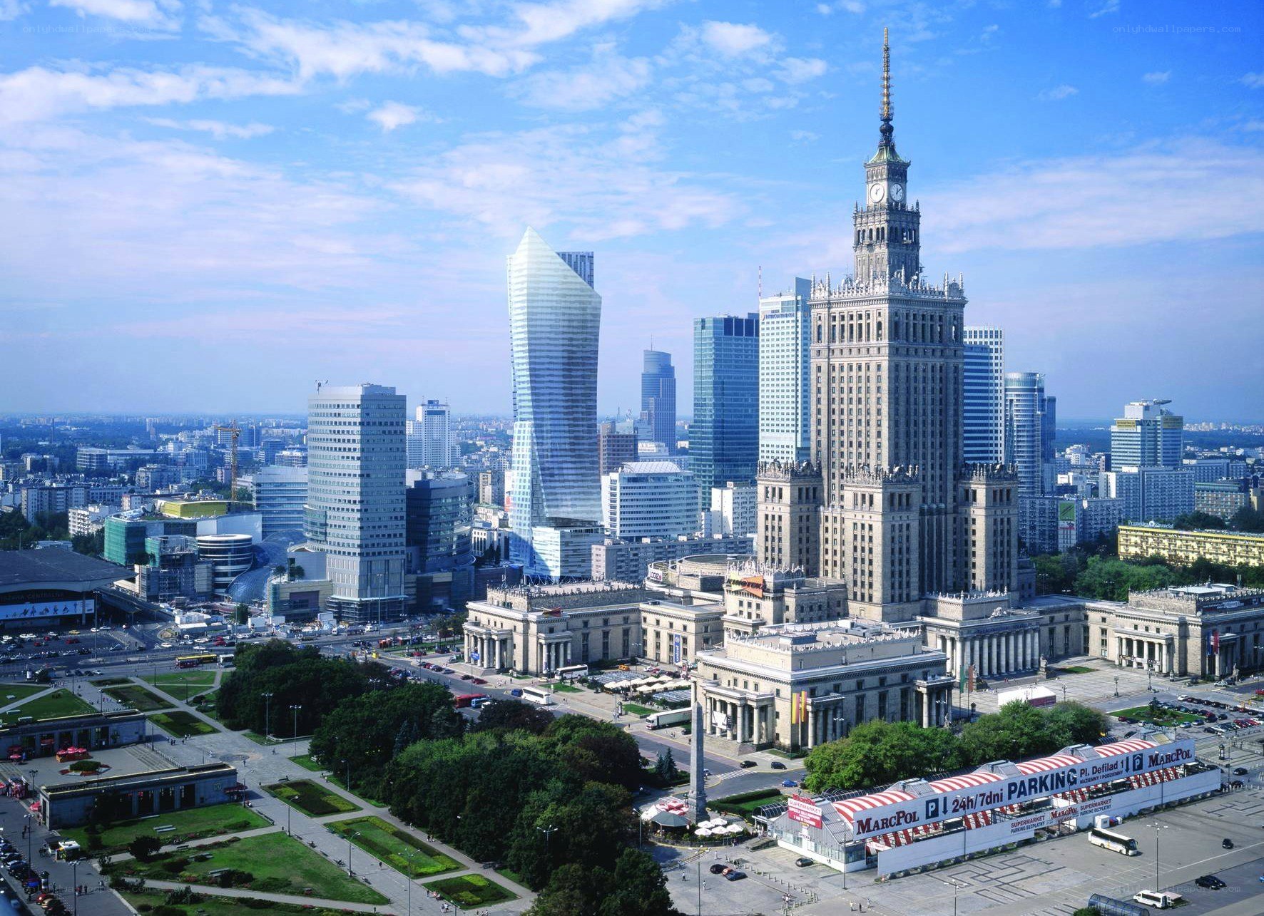 Warsaw city skyline