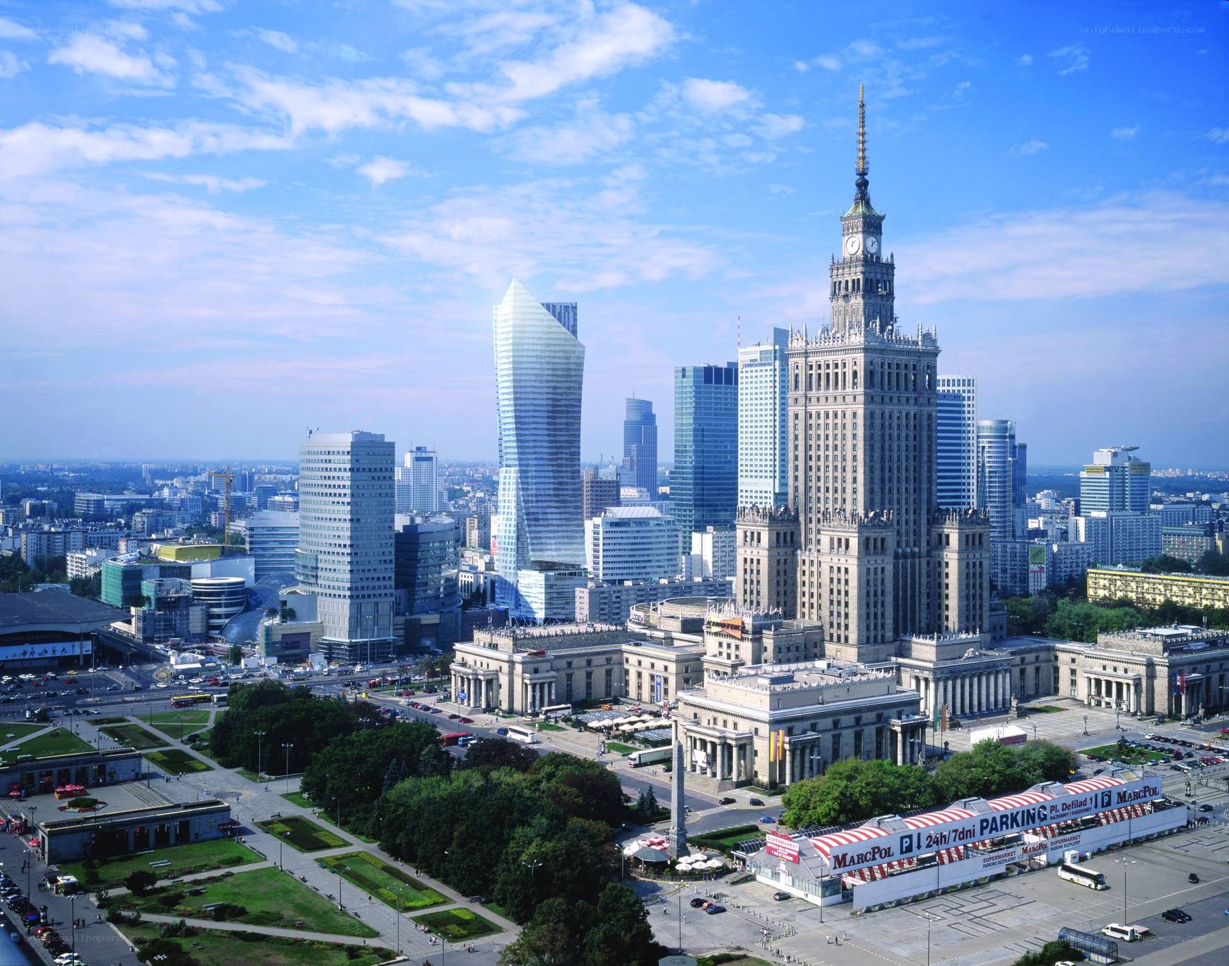 Warsaw city skyline