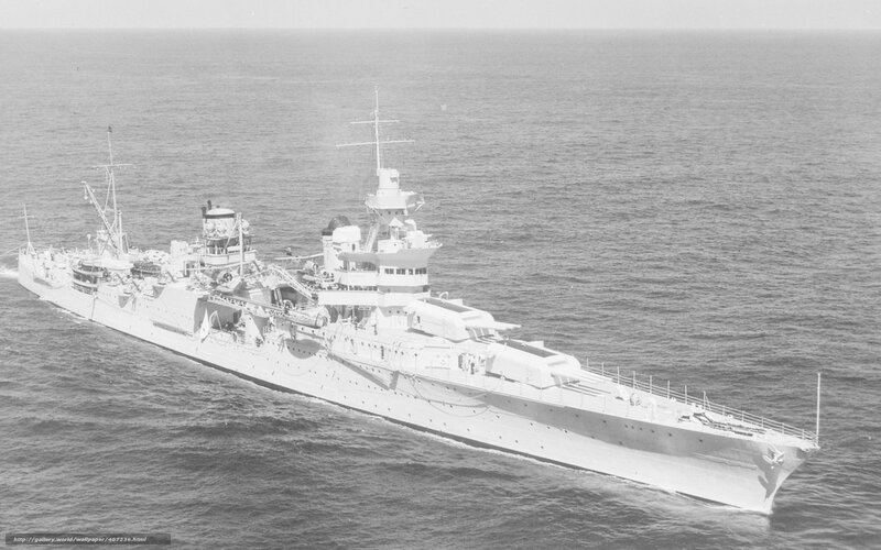 Warship at Sea — Black, Calm, Photograph