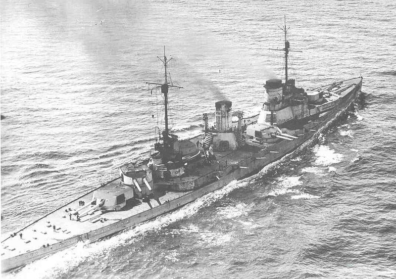 Warship at Sea — Black