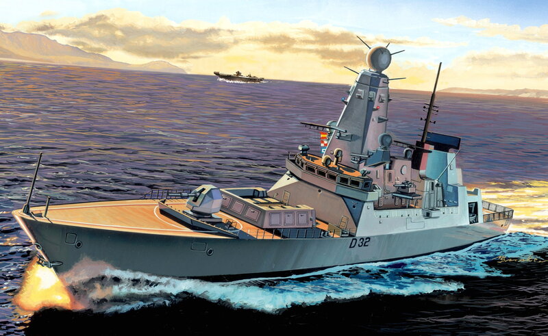 Warship at Sea — Gray, Dramatic
