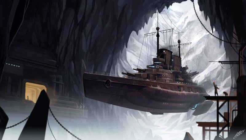 Warship in Cave