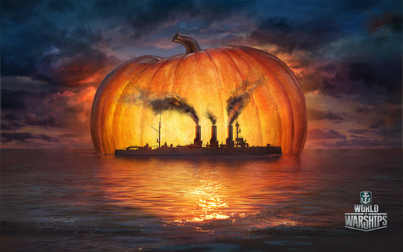 Warship in Pumpkin