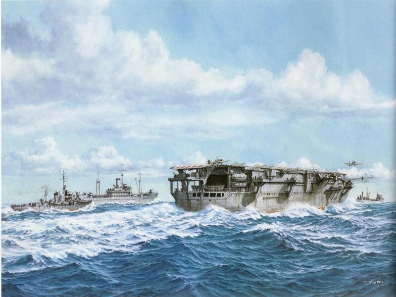 Warships at Sea — Blue, Dramatic