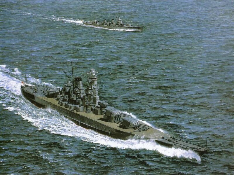 Warships at Sea — Gray, Dramatic